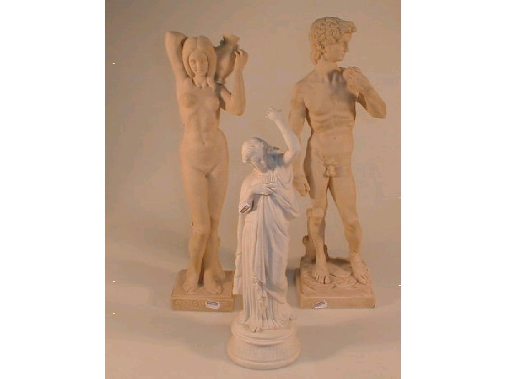 Appraisal: Three modern neo-classical figures