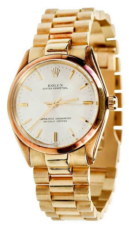 Appraisal: Rolex kt Watch mm case silver-tone dial gold-tone hour marks