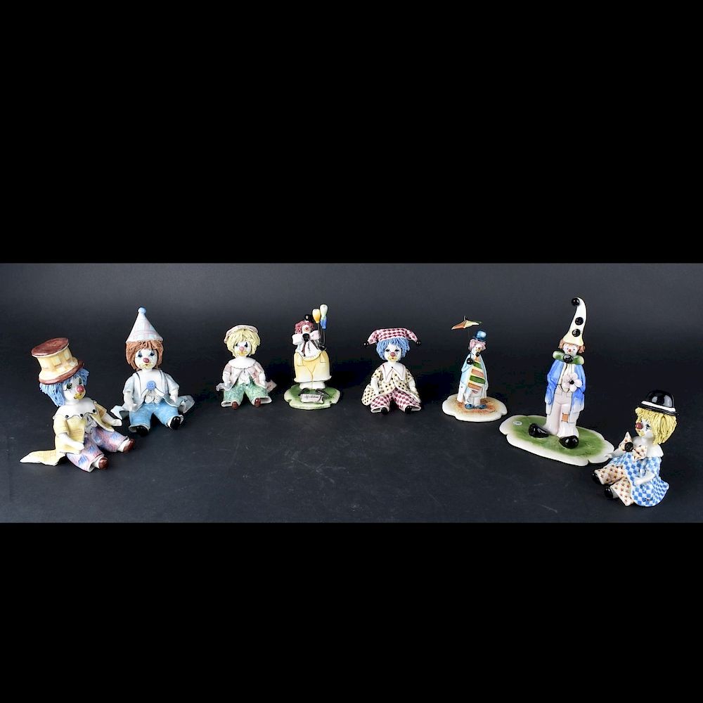 Appraisal: Zampiva Figurines Lot of Eight Italian Zampiva Ceramic Figurines Each