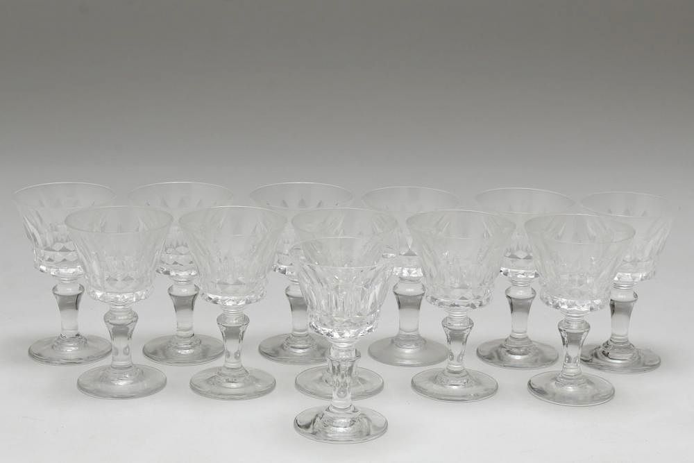 Appraisal: Baccarat Crystal Piccadilly Cordial Wine Glasses Baccarat cut crystal Piccadilly