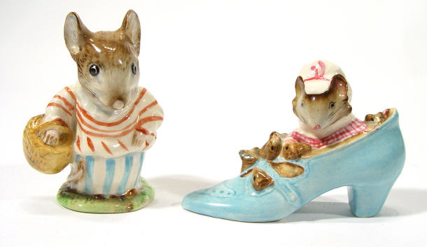 Appraisal: Two hand painted Beswick Beatrix Potter figures Mrs Tittlemouse and