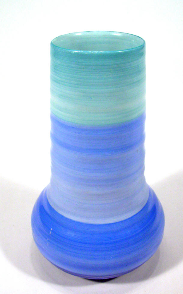 Appraisal: Shelley Harmonyware vase decorated with a blue glaze printed factory