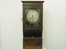 Appraisal: Oak Time Clock Cincinnati Time Recorder Co This lot sold