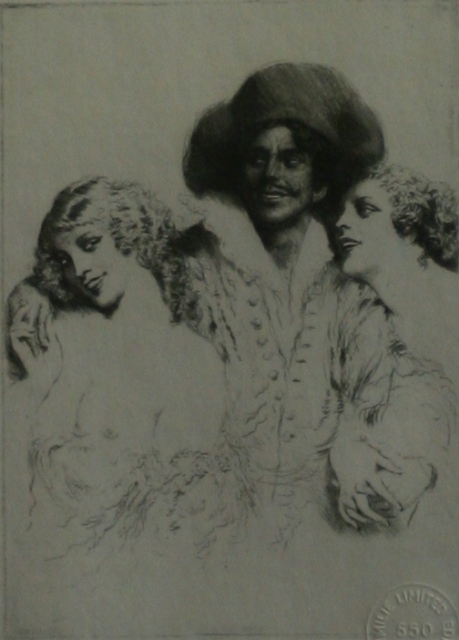 Appraisal: Norman Lindsay - Trio facsimile etching signed 'Norman Lindsay' lower