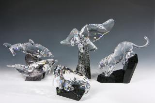 Appraisal: SWAROVSKI CRYSTAL ANIMALS Group of Swarovski Crystal Figurines from the