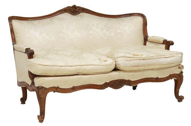 Appraisal: Louis XV style two-seat sofa in a mahogany finish th