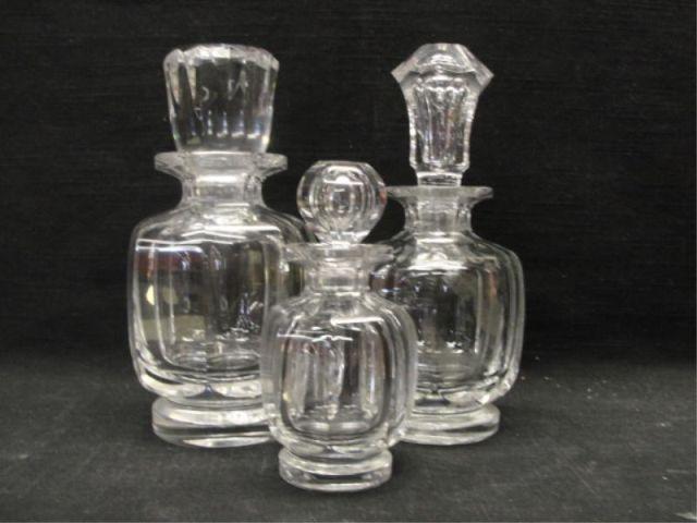 Appraisal: Baccarat Lidded Glass Bottles From a Central Park West NYC