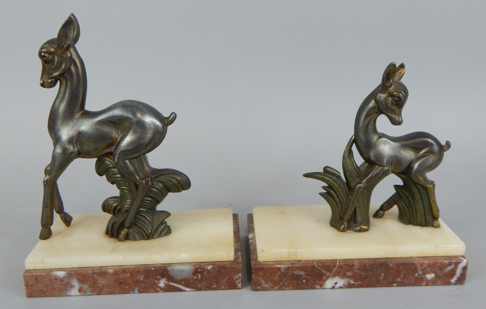 Appraisal: A pair of similar French spelter models each in the