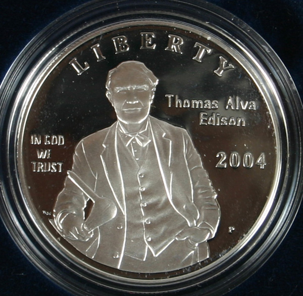 Appraisal: Two US Mint Thomas Edison Silver oz Proof Coins