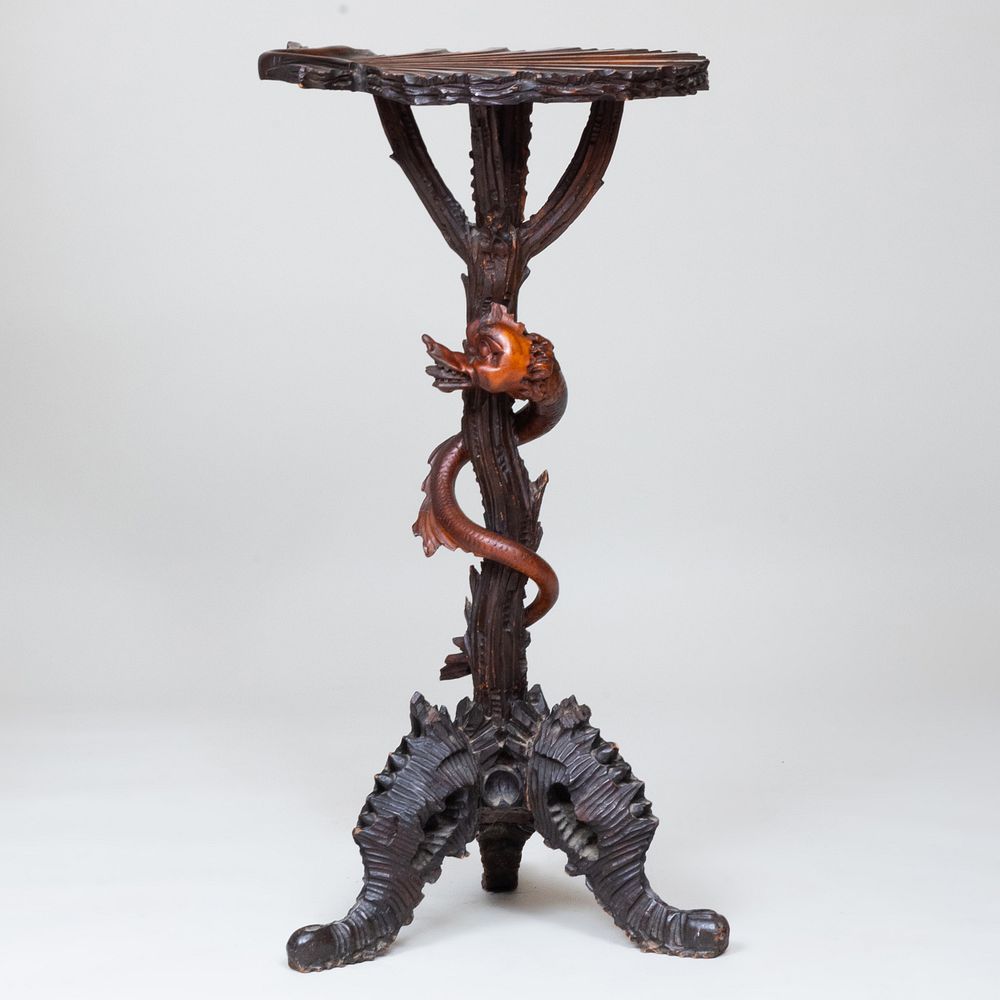 Appraisal: Venetian Carved Wood 'Grotto' Pedestal of Recent Manufacture x x