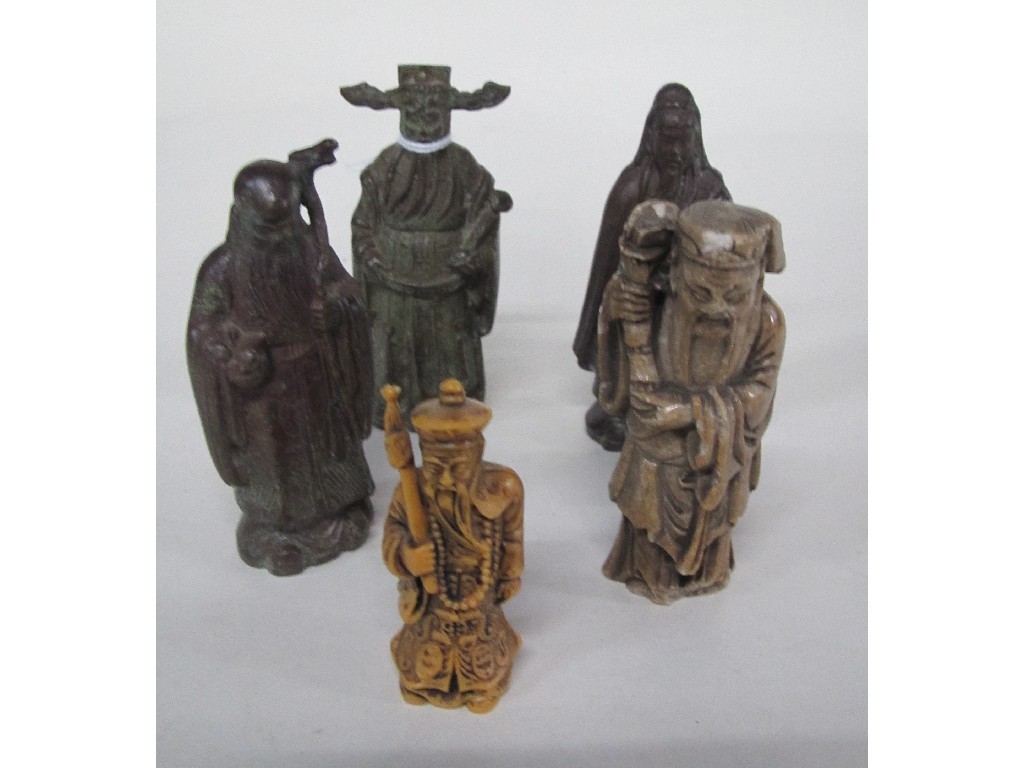 Appraisal: Lot comprising five Eastern figures