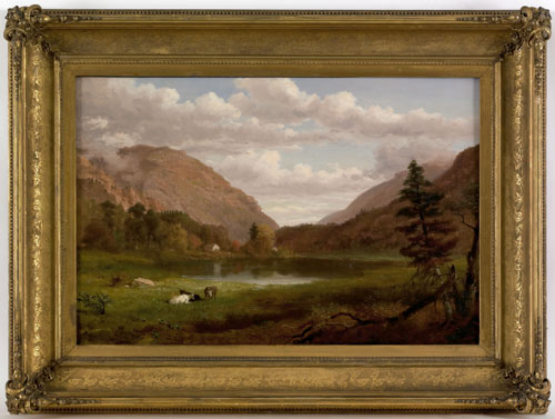 Appraisal: Russell Smith American - oil on canvas landscape titled verso