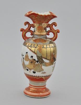 Appraisal: A Japanese Kutani Porcelain Vase Of baluster form flared rim