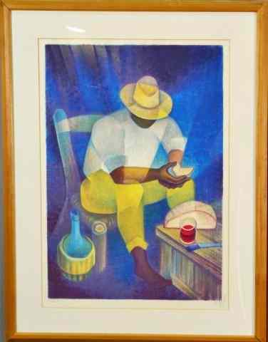 Appraisal: LOUIS TOFFOLI LIMITED ED LITHOGRAPHAbstract lithograph titled '' La Miche