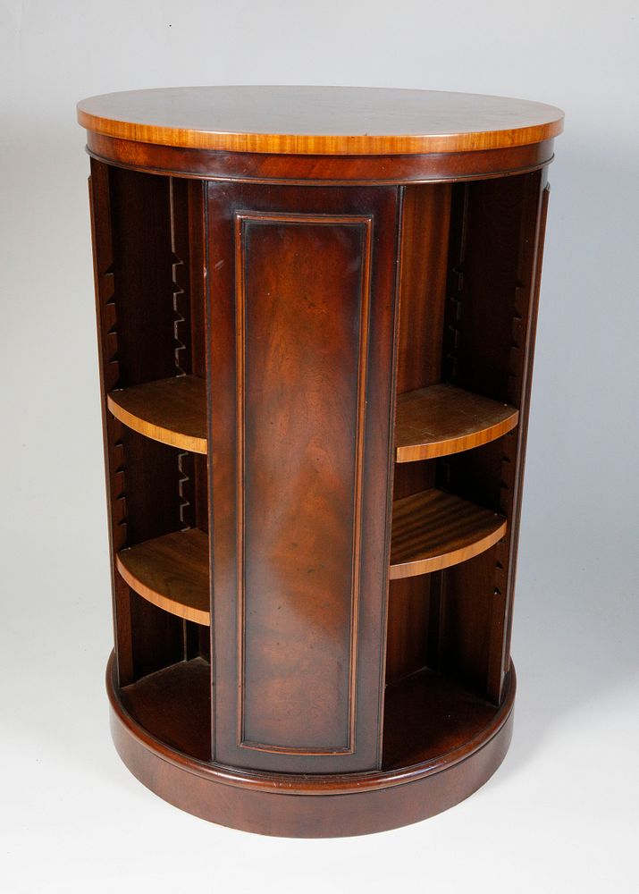 Appraisal: Yorkshire House Inc Mahogany Round Rotating Book Stand Yorkshire House