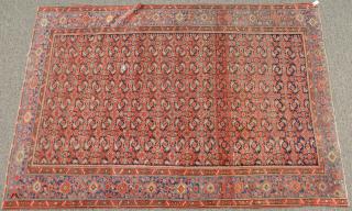 Appraisal: Oriental area rug end borders missing ' x ' Oriental