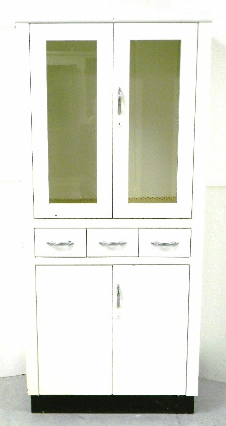 Appraisal: Medical cabinet two glass doors with supports for two shelves