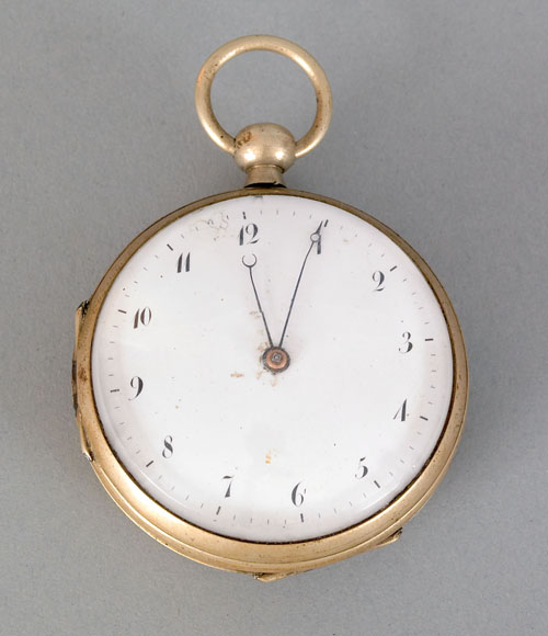 Appraisal: Musical open face pocket watch late th c with a