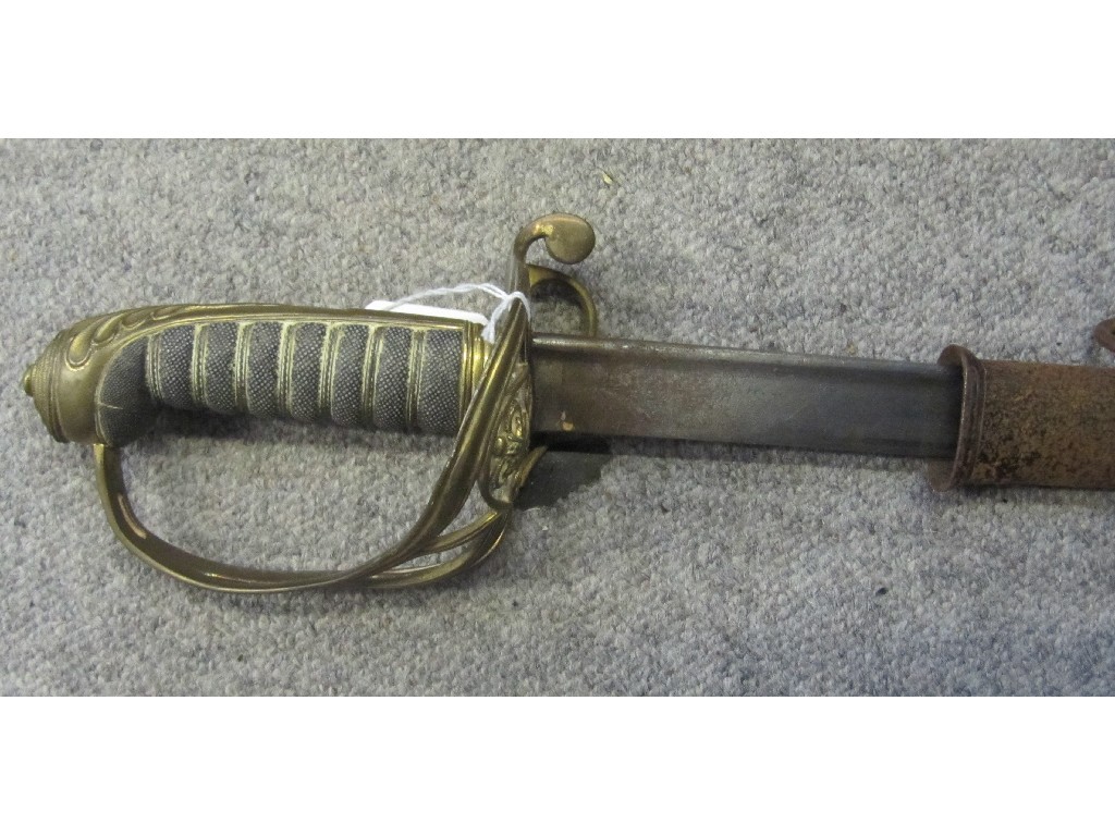 Appraisal: Naval sword in scabbard