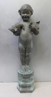 Appraisal: After Edith Baretto Parsons Duck Baby Bronze Sculpture Family believe