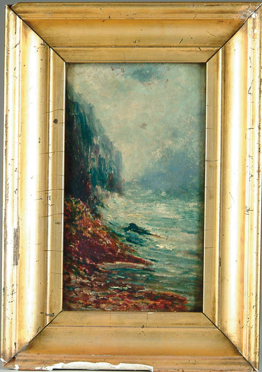 Appraisal: GEORGE FREDERICK MUNN British - STORMY COAST Oil on board