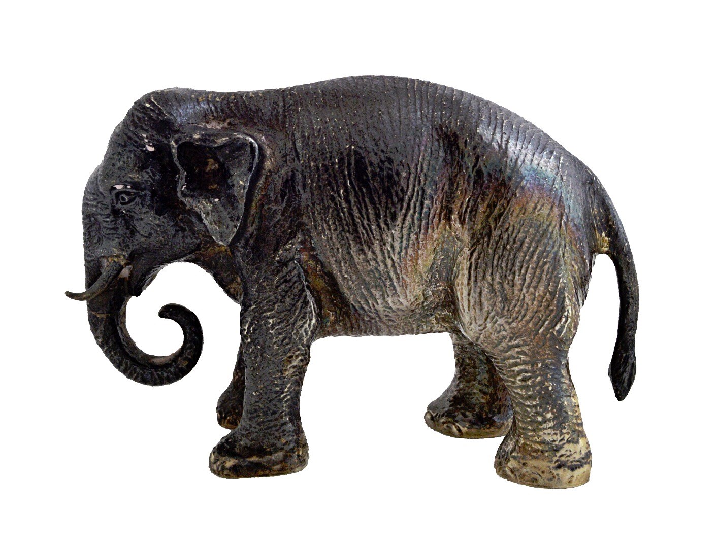 Appraisal: A silver model of a standing elephant London gross weight