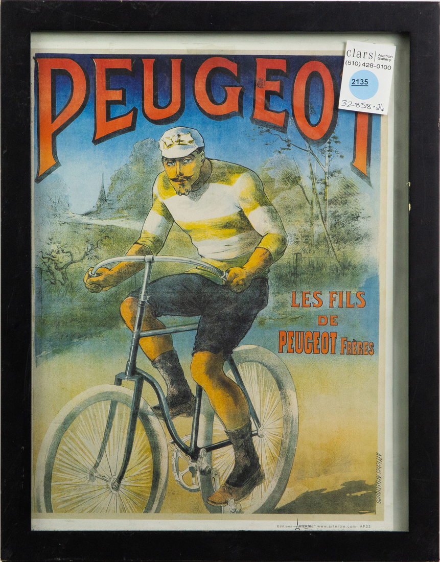 Appraisal: PRINT PEUGEOT LES FILS DE PEUGEOT FRERES Peugeot Les Fils