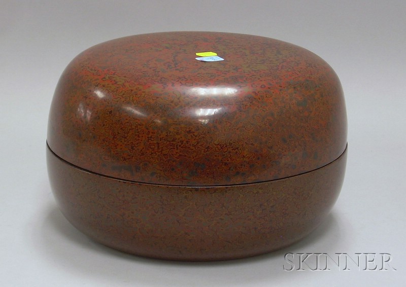 Appraisal: Japanese Oval Lacquer Box ht in