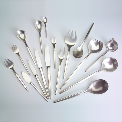 Appraisal: H NILS A MICHELSEN Sterling flatware service pieces comprising dinner