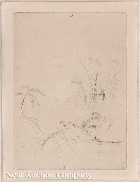 Appraisal: Berthe Morisot French - The Nap etching on paper unsigned