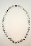 Appraisal: NECKLACE - One strand of thirty-six light gray cultured pearls