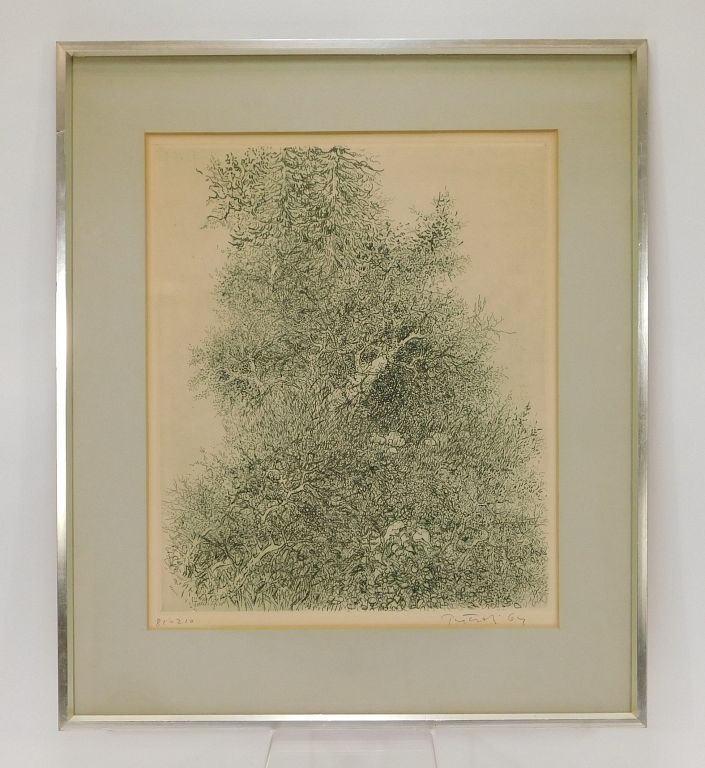 Appraisal: Gabor Peterdi Surreal Trees Etching Hungary United States - Ed