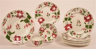 Appraisal: Pieces of Staff Early Adams Rose China Pieces of Staffordshire