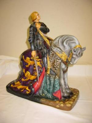 Appraisal: A ROYAL DOULTON POTTERY EQUESTRIAN FIGURE St George HN style