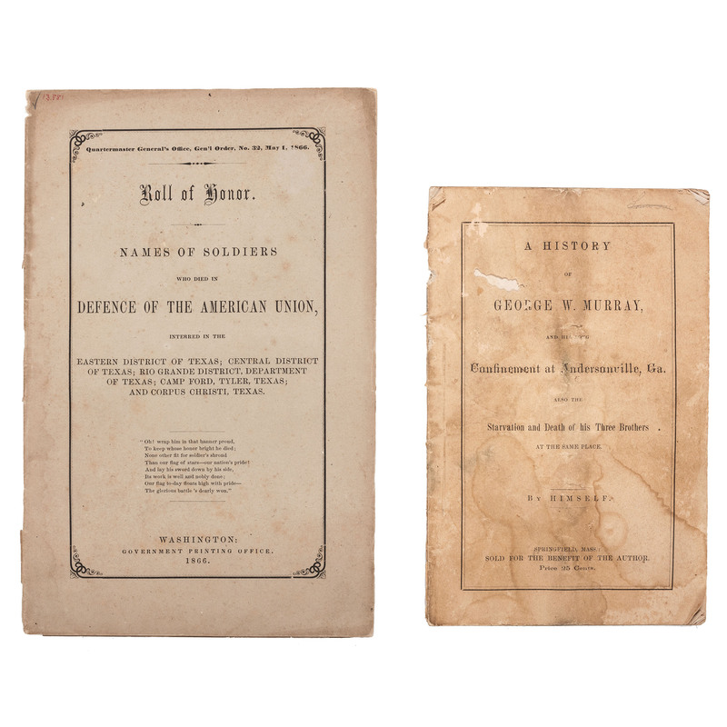 Appraisal: CIVIL WAR - POW A pair of pamphlets regarding Union