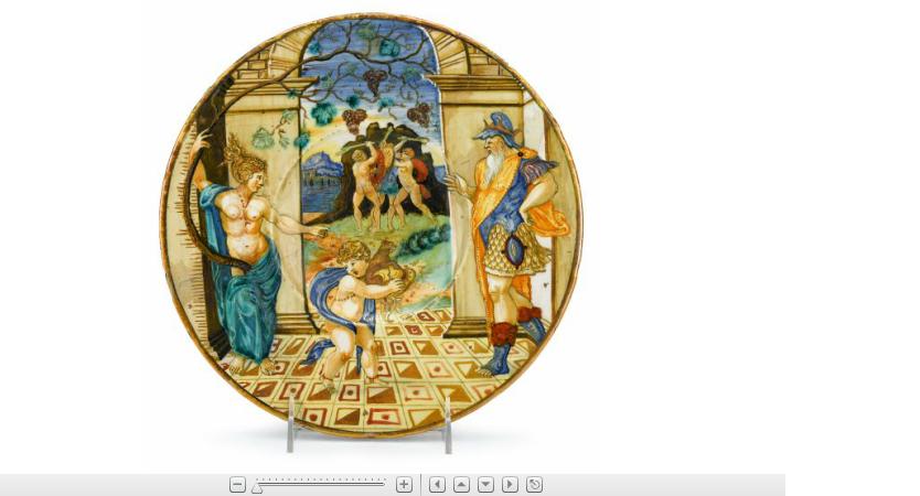 Appraisal: Italian maiolica istoriato dishurbino mid th century