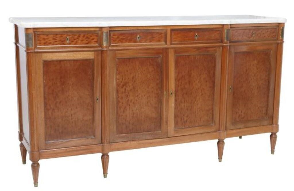 Appraisal: French Louis XVI style sideboard th c having shaped marble