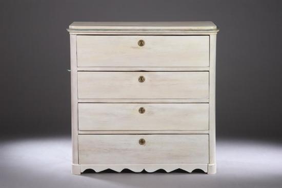 Appraisal: SWEDISH BIEDERMEIER STYLE PAINTED CHEST OF DRAWERS th century With