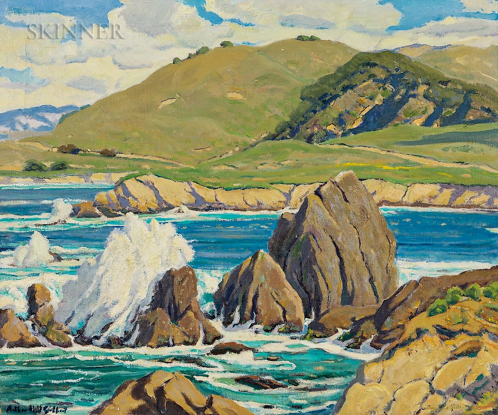 Appraisal: Arthur Hill Gilbert American - Seascape with Rocks California Coast