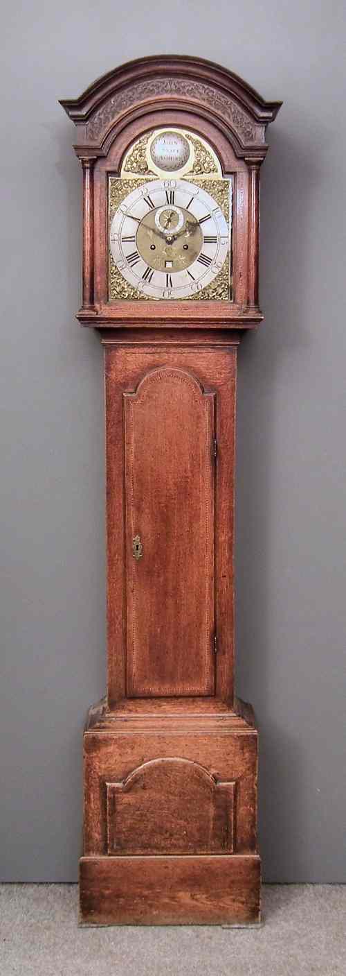 Appraisal: An th Century oak longcase clock by John Snatt of