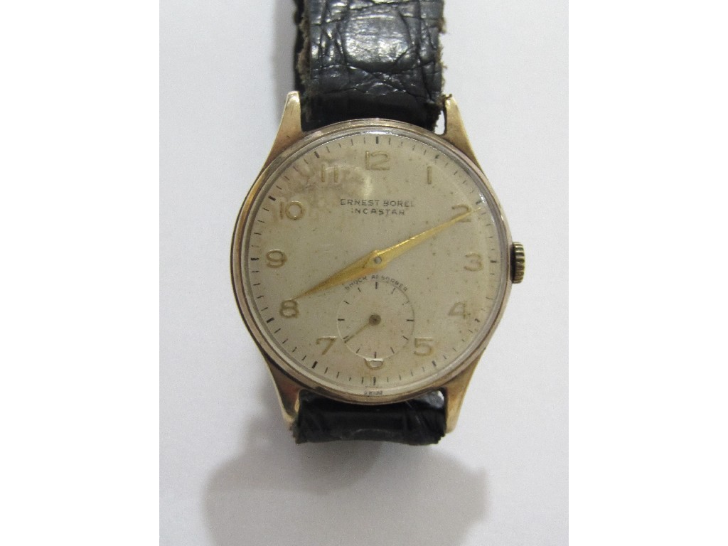 Appraisal: Gents Ernest Borel ct gold cased wrist watch circa with