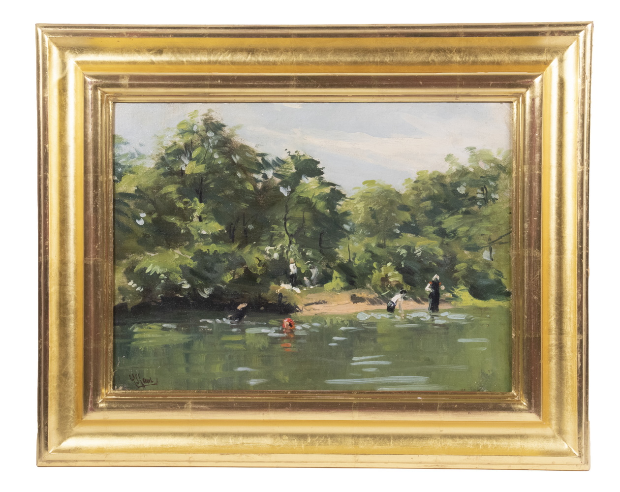 Appraisal: GILBERT GAUL NY TN NJ - Swimmers Along the River