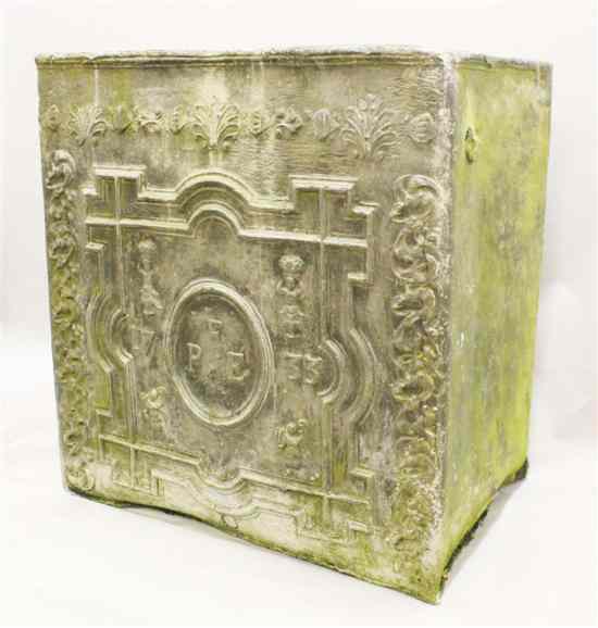 Appraisal: A George II lead cistern dated and initialled F P