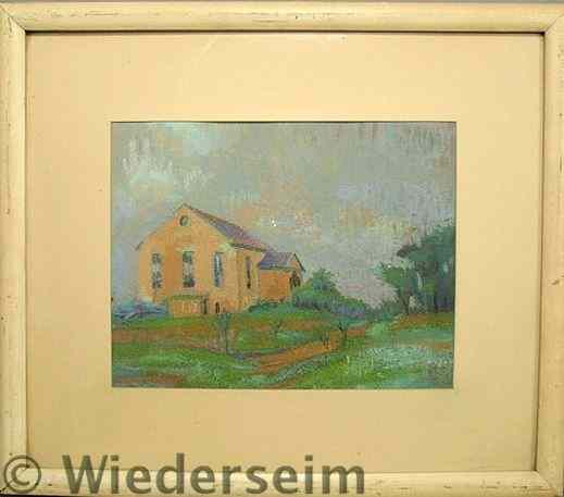 Appraisal: Framed and matted pastel drawing of a mid th c