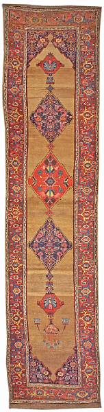 Appraisal: A Bidjar runner Northwest Persia late th century size approximately