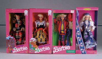 Appraisal: LOT OF BARBIES WITH ORIGINAL BOXES Lot includes Czechoslovakian Barbie