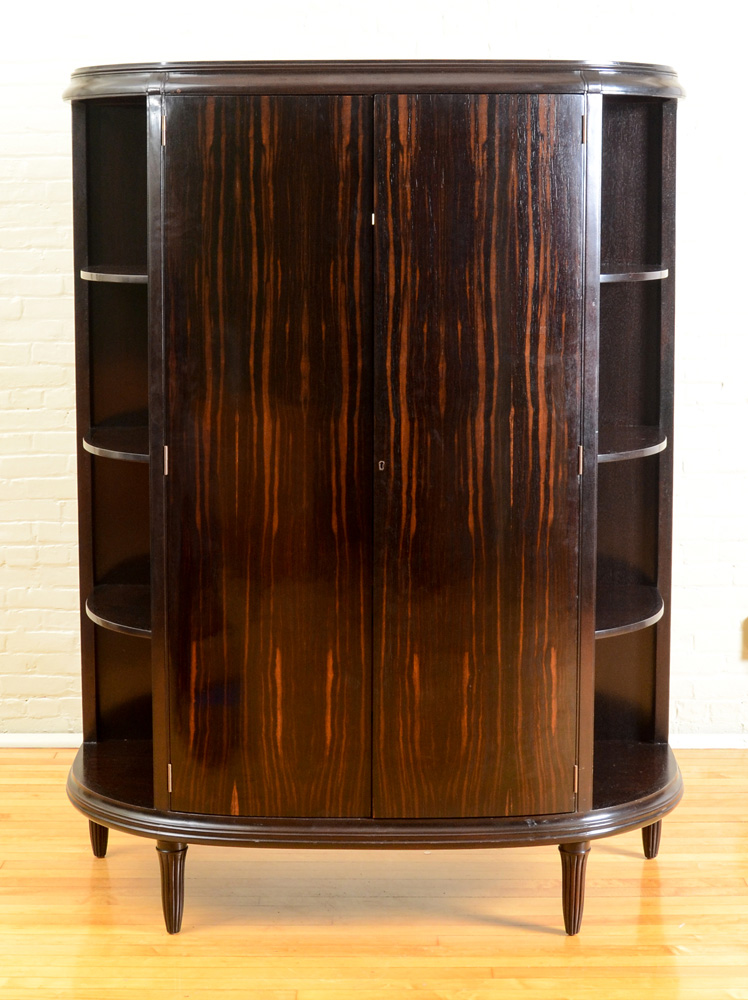 Appraisal: ARMOIRE ART DECO STYLE DESSIN FOURNIER CIRCA Macassar ebony mahogany