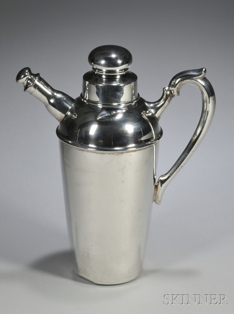 Appraisal: Camusso Peruvian Sterling Silver Cocktail Shaker Industria Peruana Plata Esterlina