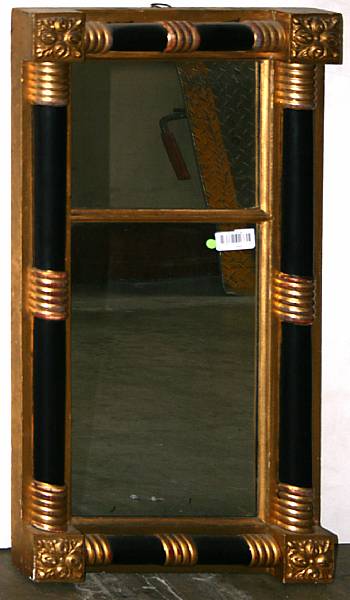 Appraisal: An American Classical parcel gilt ebonized mirror first quarter th