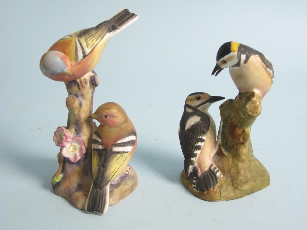 Appraisal: A Royal Worcester Model of a pair of Blue Tits